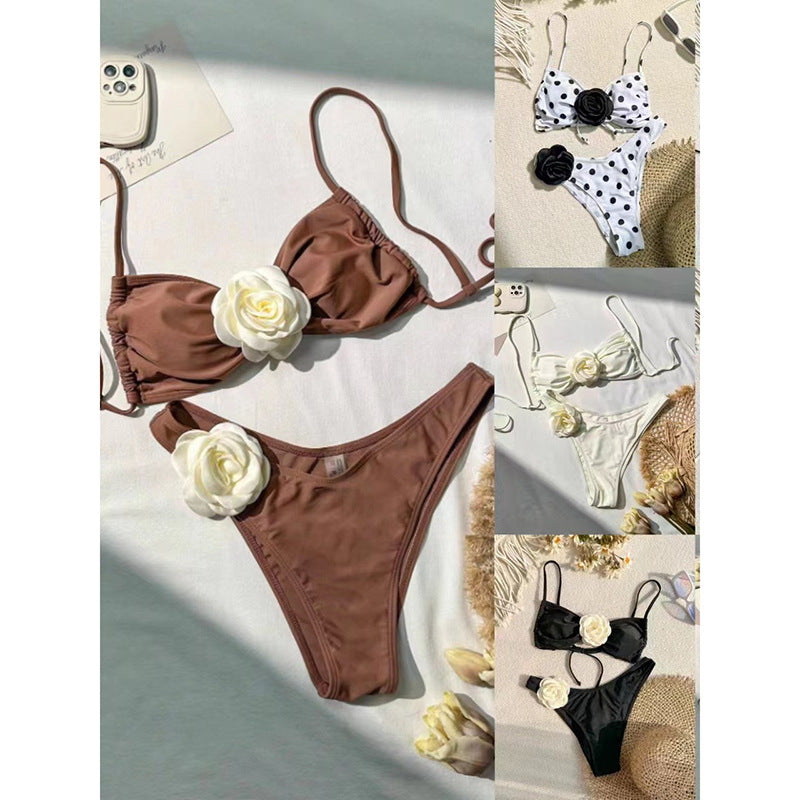 Ladies Elegant Bikini with Floral Decor Mune Fashion