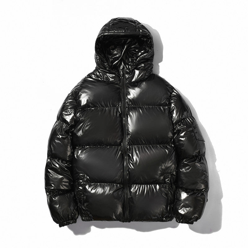 Men's High-Gloss Padded Hooded Jacket with Quilting and Thermo-Filling Mune Fashion