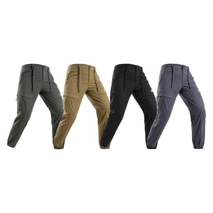 Herren Abenteuer‑Cargojogger aus Ripstop‑Baumwollmix mit Elastischem Bund, Knieeinsätzen und Multifachtaschen Mune Fashion