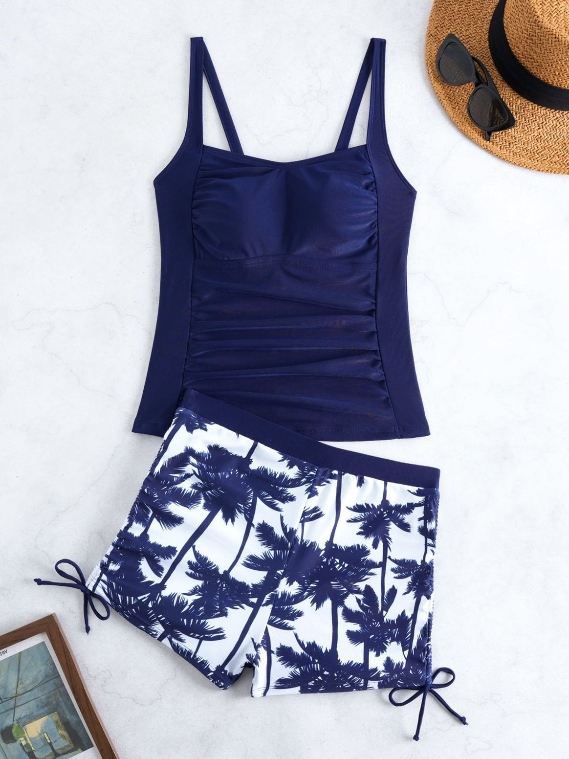 Women’s swimsuit with trendy gathering and stylish shorts Mune Fashion