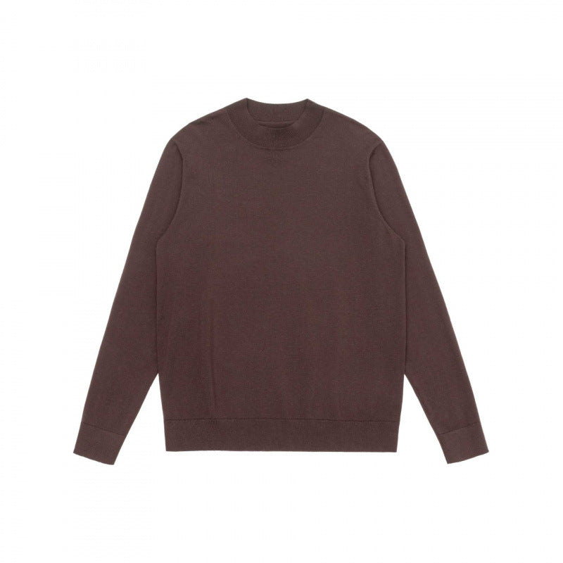 Men's Fine Merino Blend Crew Neck Sweater with Slim Silhouette and Ribbed Finishes Mune Fashion