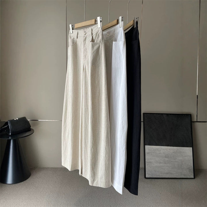 Women's Wide Linen Pants Mune Fashion 1789268742