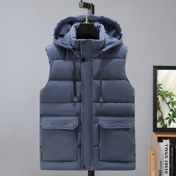 Men's Fashion Padded Vest with Hood Mune Fashion 1787797601