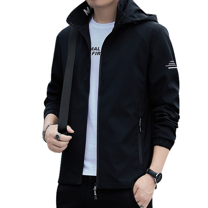 Men's Breathable Windbreaker with Adjustable Hood Mune Fashion