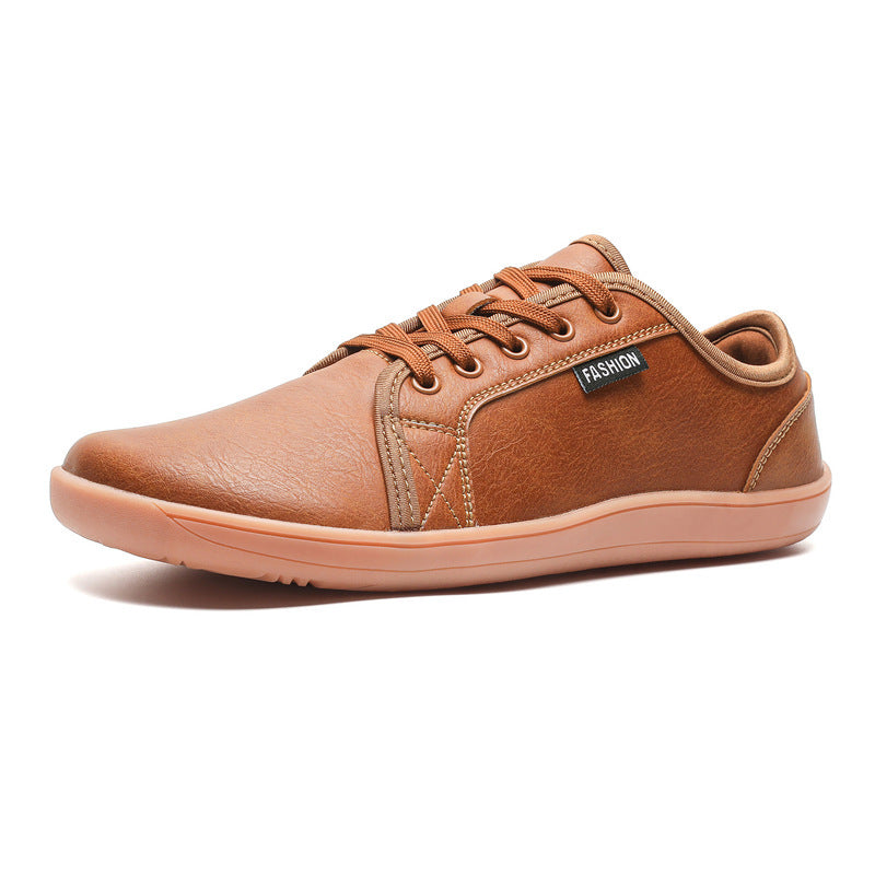 Men's slim business-casual lace-up shoes in smooth leather look with ergonomic comfort sole Mune Fashion