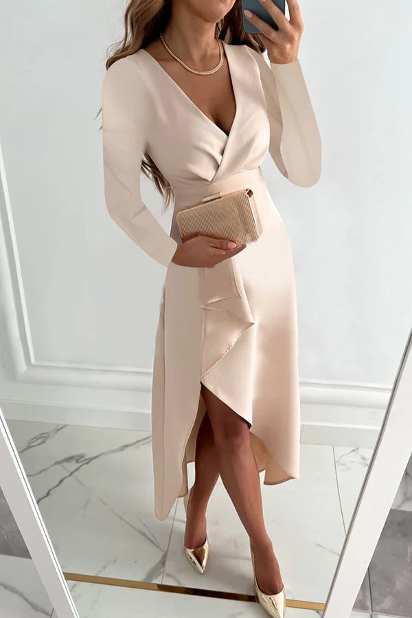 Women Elegant Wrap Dress Mune Fashion