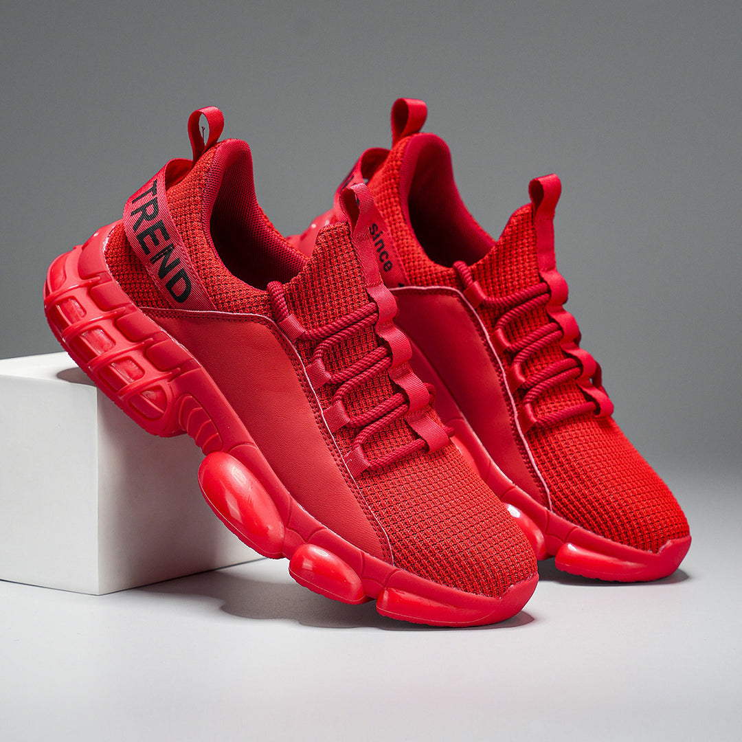 Unisex fashionable platform sneaker with air-cushioned damping pods and knitted comfort upper Mune Fashion