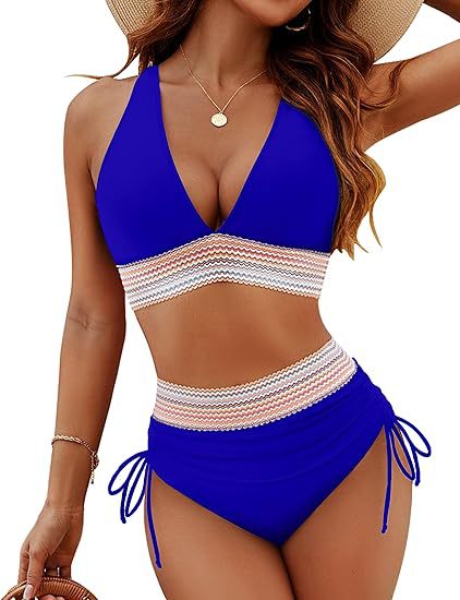 Ladies High-Cut Bikini with Wide Elastic Band and Decorative Accent Details Mune Fashion