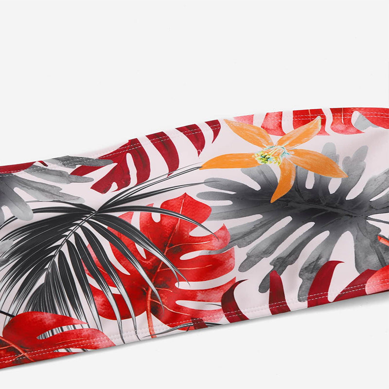 Women Bandeau Bikini Top with Exotic Floral Print Mune Fashion