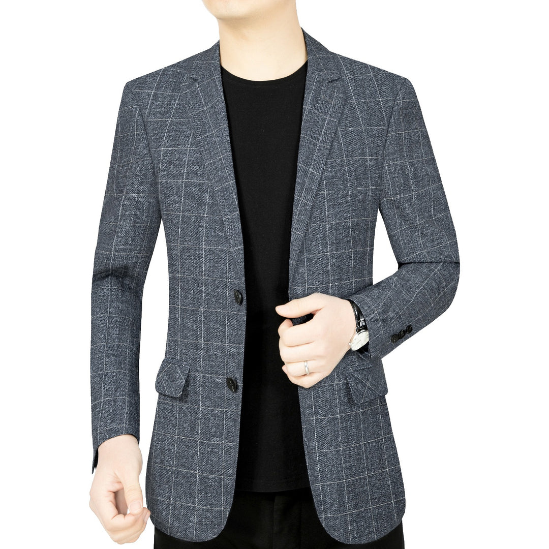 Men's Modern Single-Breasted City Blazer with Patch Pockets and Light Half Lining Mune Fashion