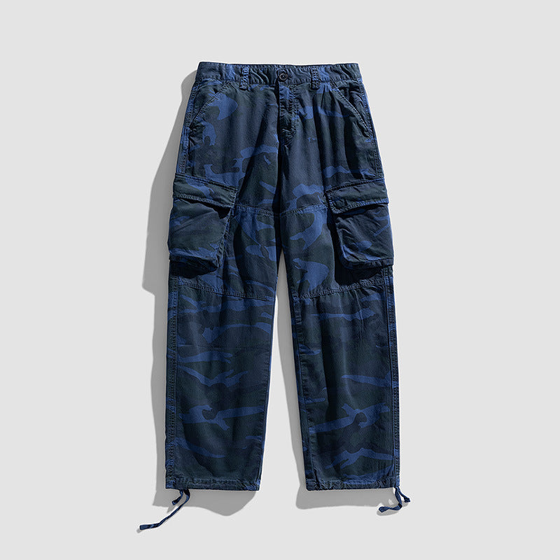 Herren Cargohose im Military-Style mit großvolumigen Klappentaschen und verstellbaren Beinabschlüssen Mune Fashion