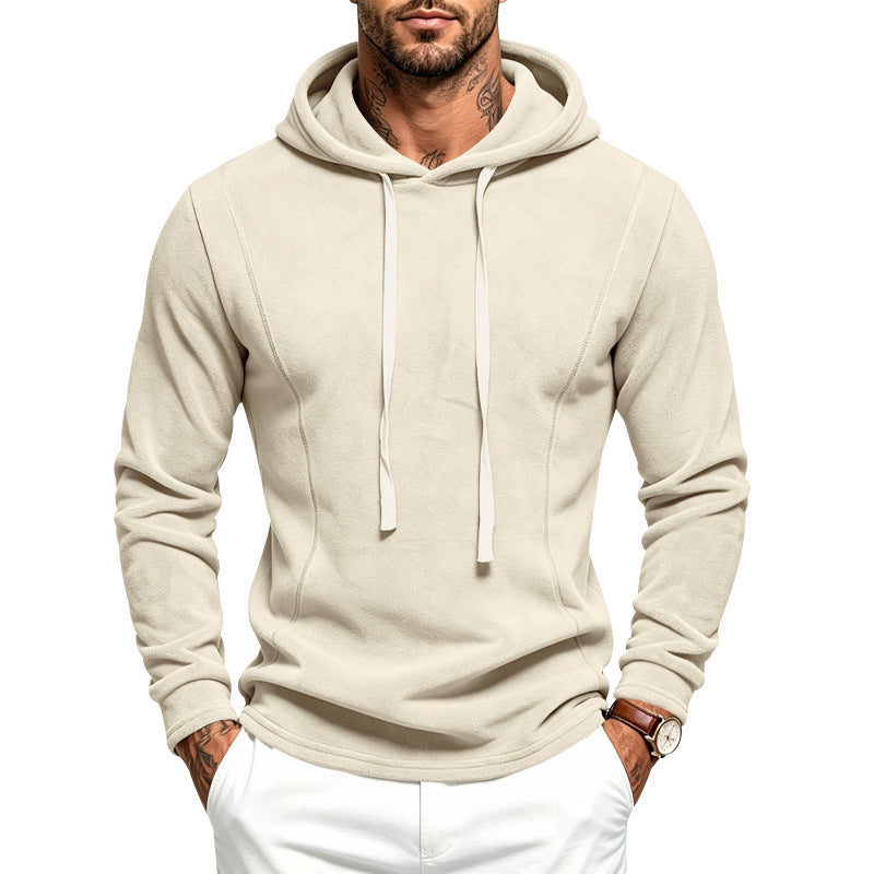 Men's fleece hoodie with hood and adjustable hem Mune Fashion
