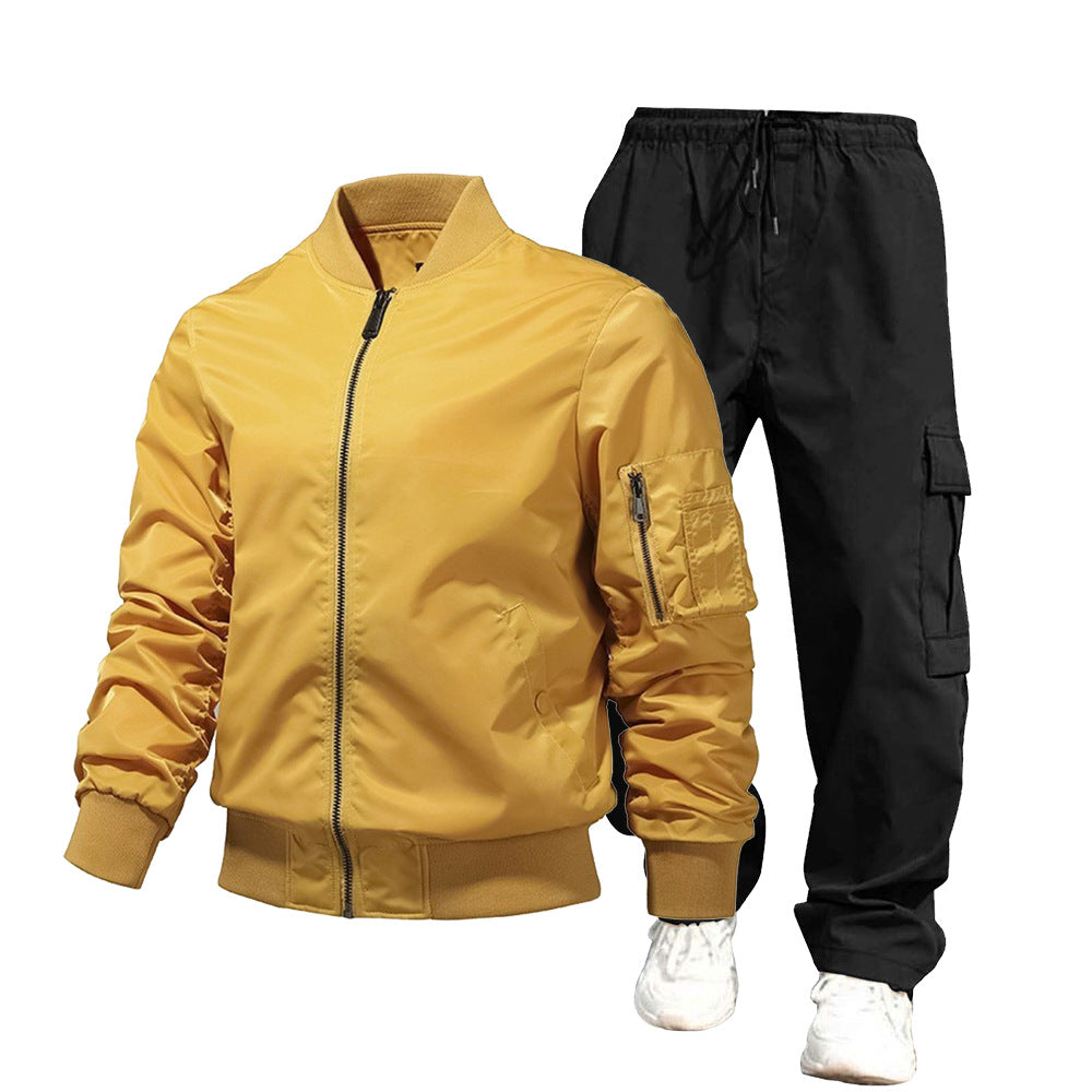 Men's Urban Bomber Jacket and Cargo Pants Set Mune Fashion
