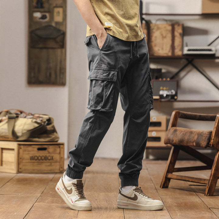 Herren Cargo-Jogger im technischen Utility-Design mit elastischem Tunnelzugbund und Mehrfachtaschen Mune Fashion