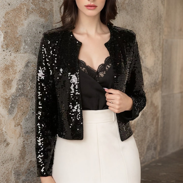 Elegant Glitter Jacket Women's Evening