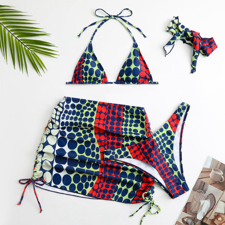 Women's Triangle Bikini with Skirt Mune Fashion