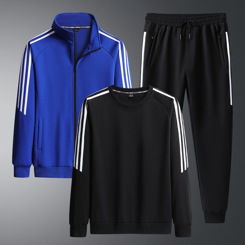 Men's tracksuit with zipper and elastic waistband