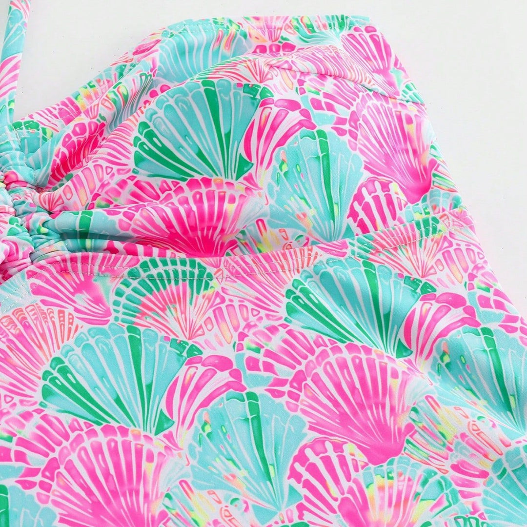 Women's bandeau bikini with playful shell pattern and adjustable straps Mune Fashion