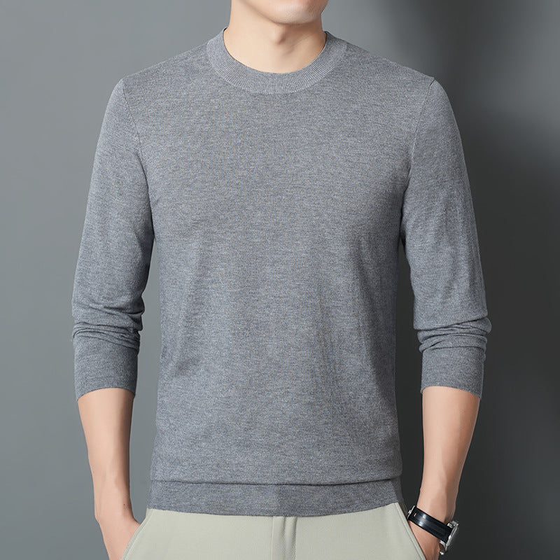 Men's fine round neck sweater made of fine knit with a narrow silhouette Mune Fashion