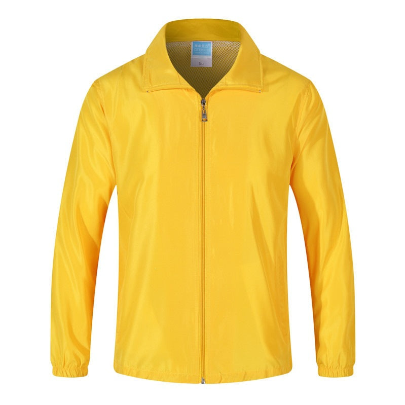Men's Lightweight Windbreaker with Mesh Lining, Stand Collar & Elastic Hem Mune Fashion