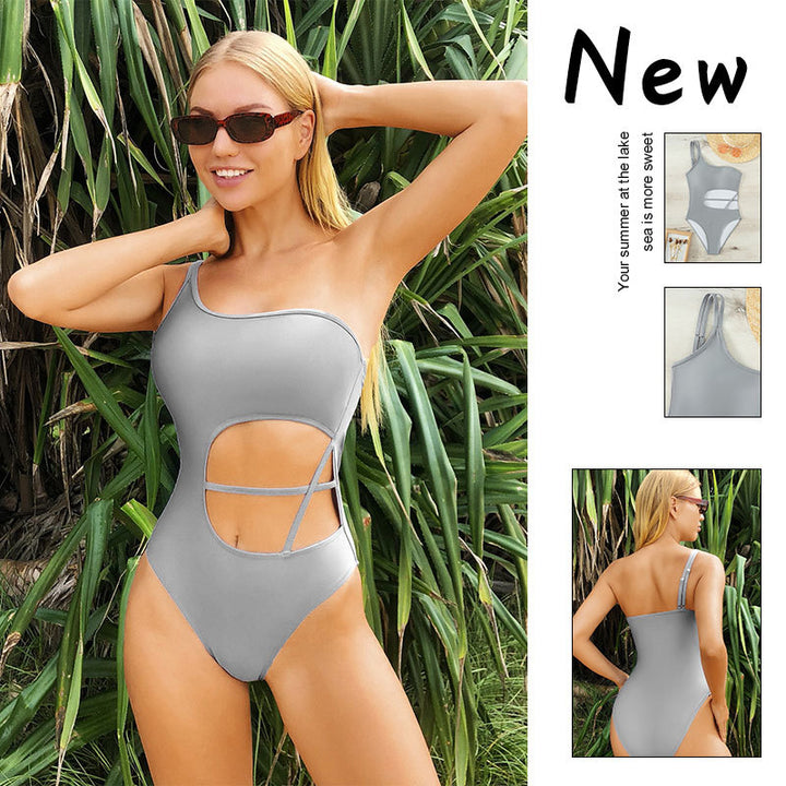 Women's One-Sided Swimsuit with Refined Cut-Outs Mune Fashion