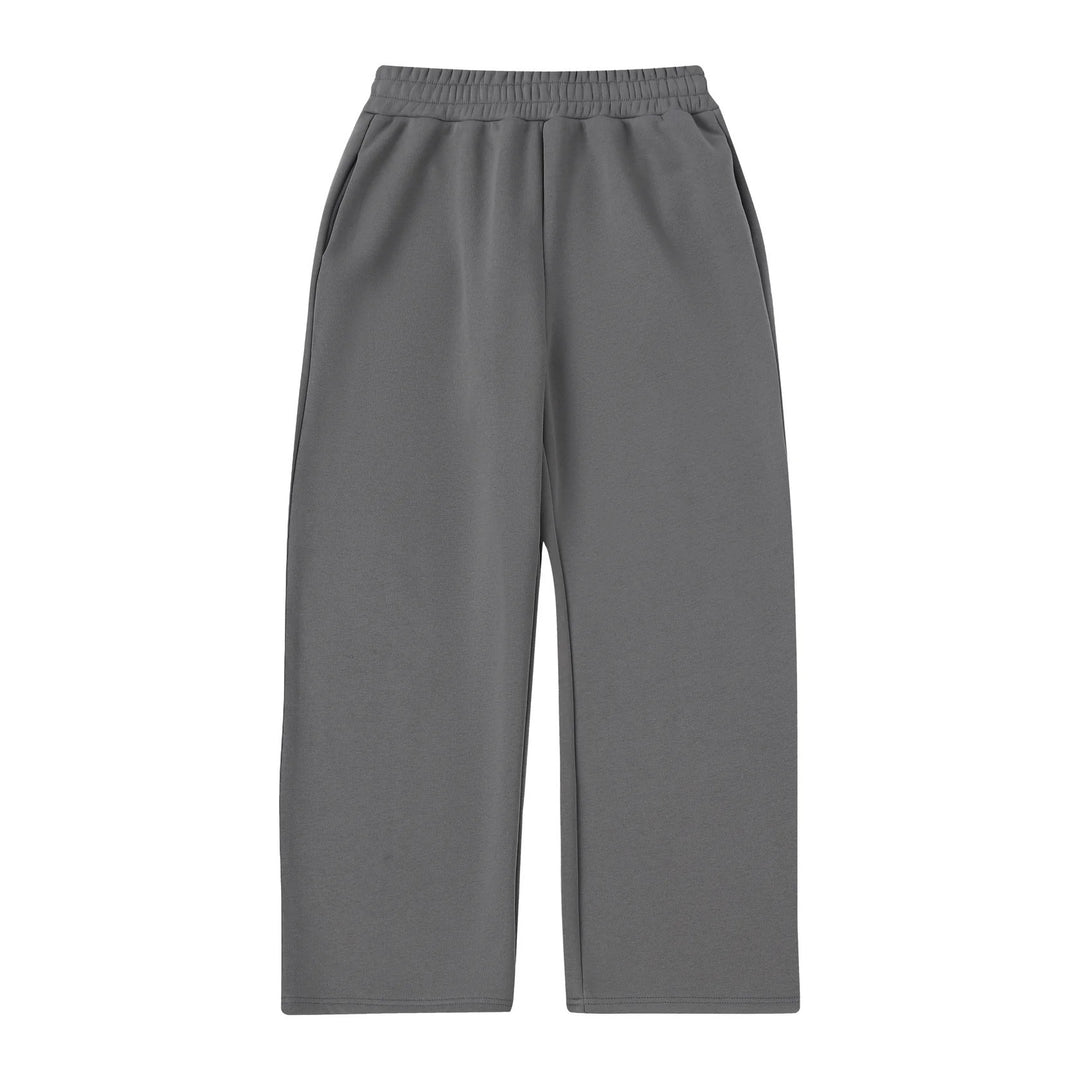 Women's wide cropped lounge pants with elastic waistband and side pockets Mune Fashion