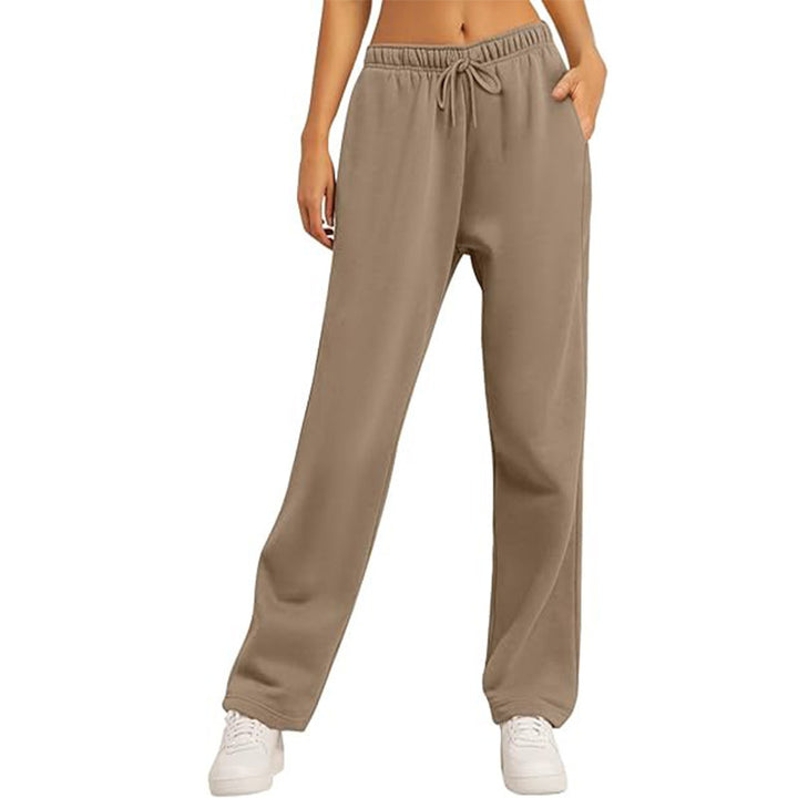 Ladies high-quality relaxed pants with a high waist, straight leg, and integrated side pockets Mune Fashion