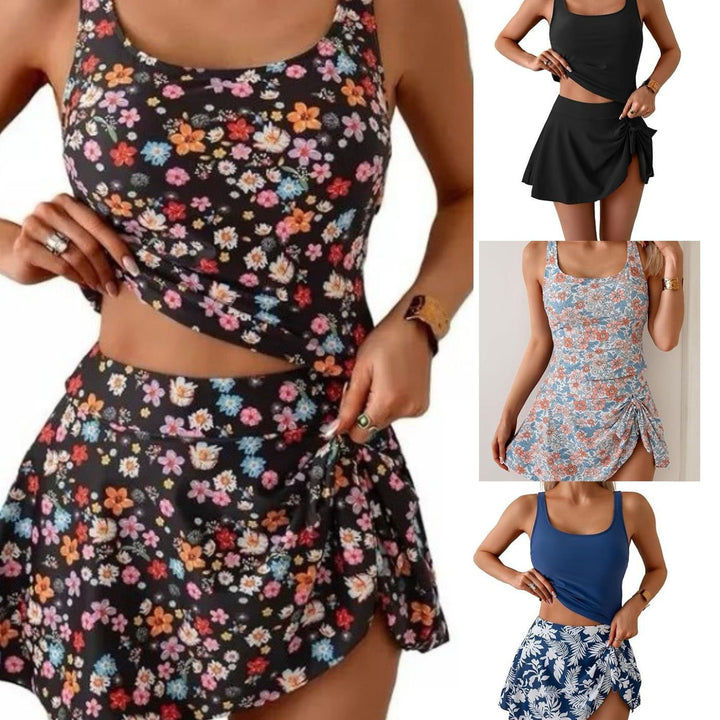 Ladies Tankini Set with Skirt Mune Fashion