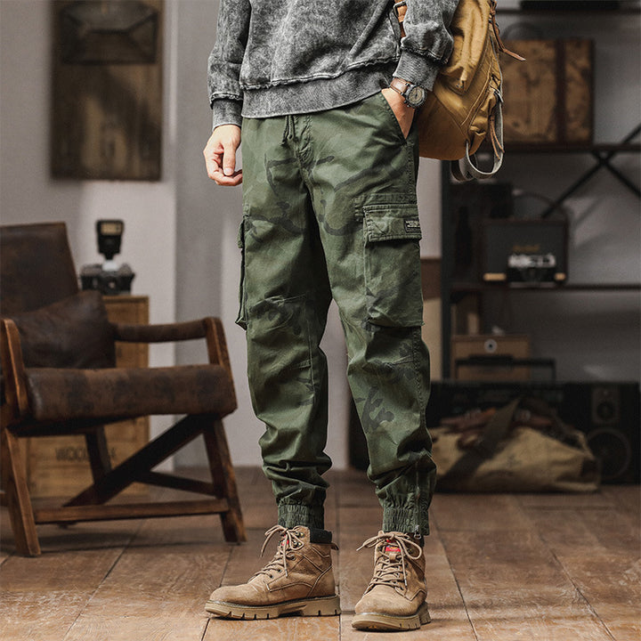 Herren Cargojogger mit Tarn-Canvas, Komfort-Tunnelzug und großen Klappfächern Mune Fashion