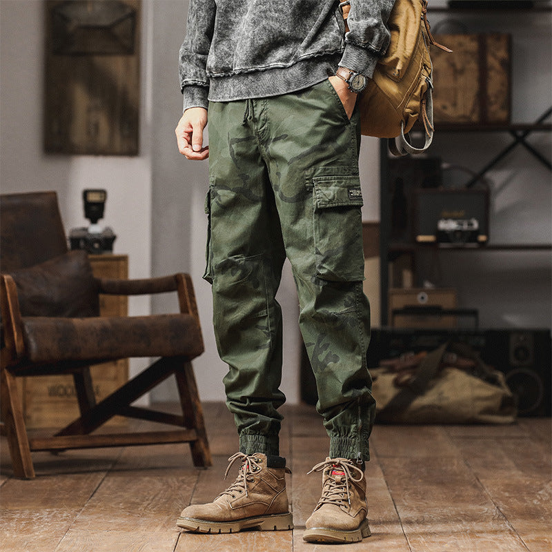 Herren Cargojogger mit Tarn-Canvas, Komfort-Tunnelzug und großen Klappfächern Mune Fashion