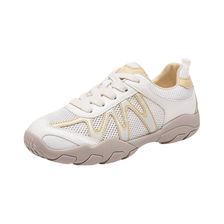 Ladies Sportive Chunky-Sneaker with airy mesh inserts and robust profile sole Mune Fashion