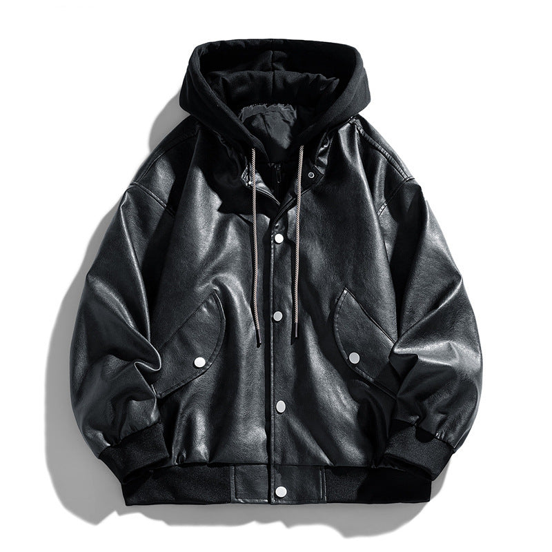 Women's Fashion Faux Leather Jacket Mune Fashion