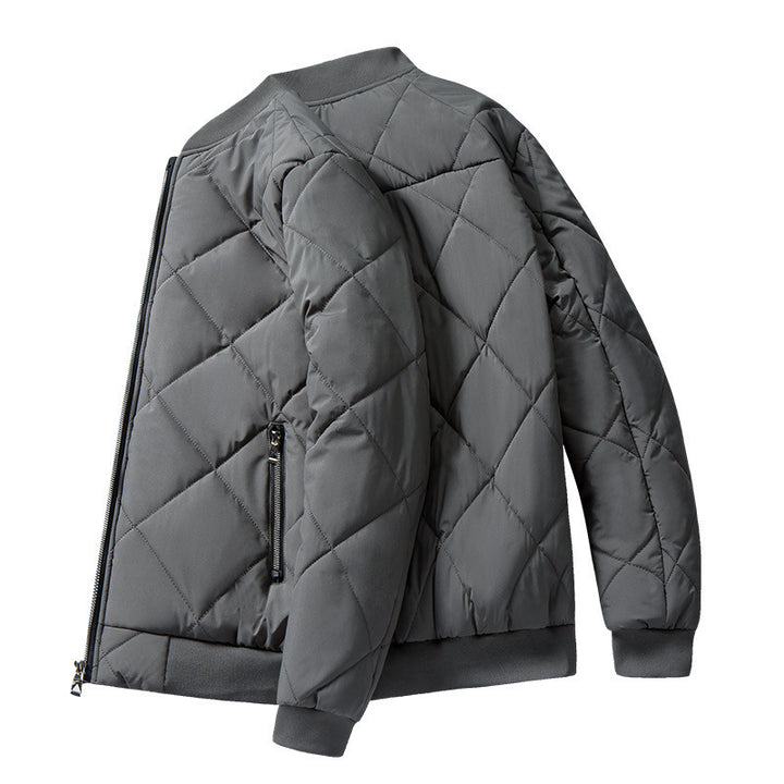 Women's quilted bomber jacket with diagonal quilting, padded insulation and zippered pockets Mune Fashion