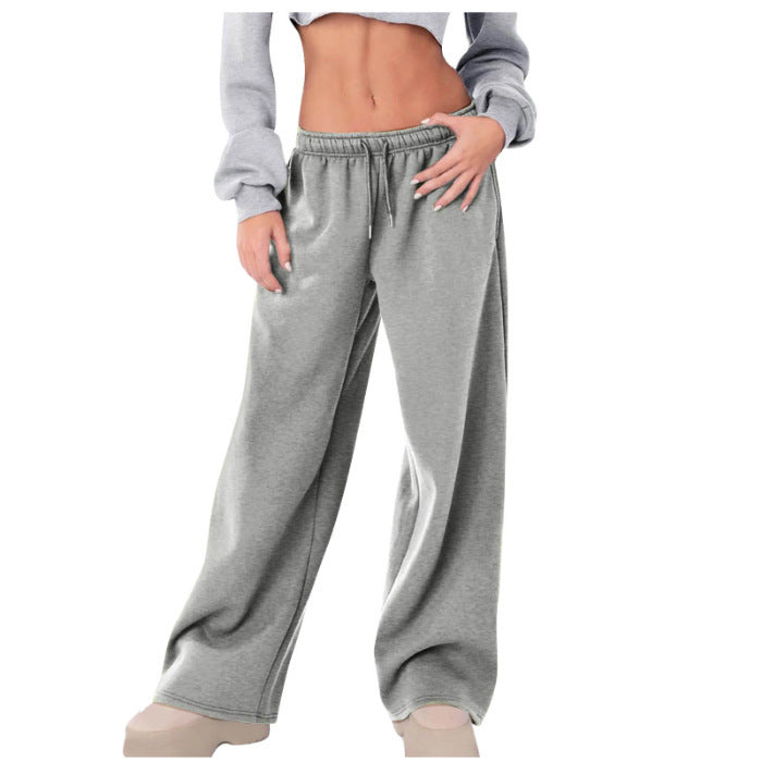 Women's wide High-Waist Relaxed Pants with drawstring and concealed side pockets Mune Fashion