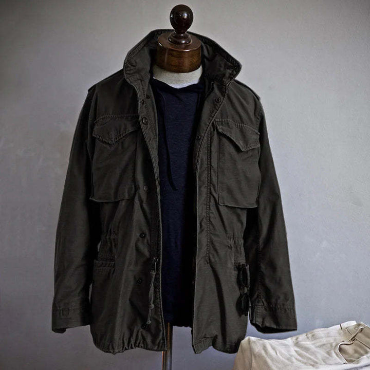 Men's field jacket in military style with epaulettes Mune Fashion