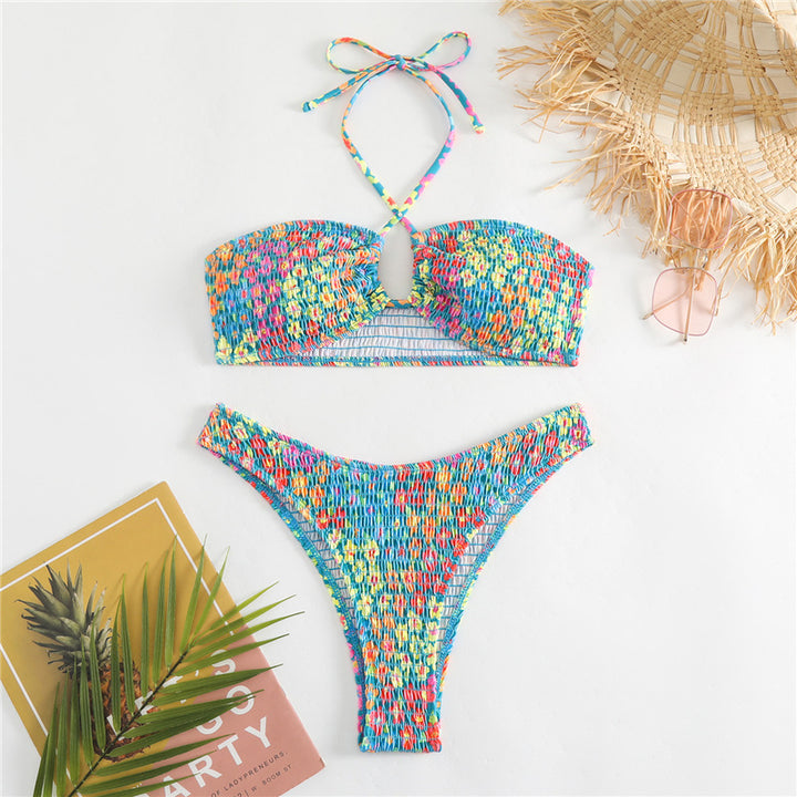 Women’s bikini set with cheerful wrap design and elastic waistband Mune Fashion