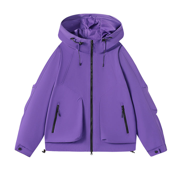 Men's nano technical softshell hooded jacket with water-repellent membrane, large front pockets and adjustable drawstring Mune Fashion