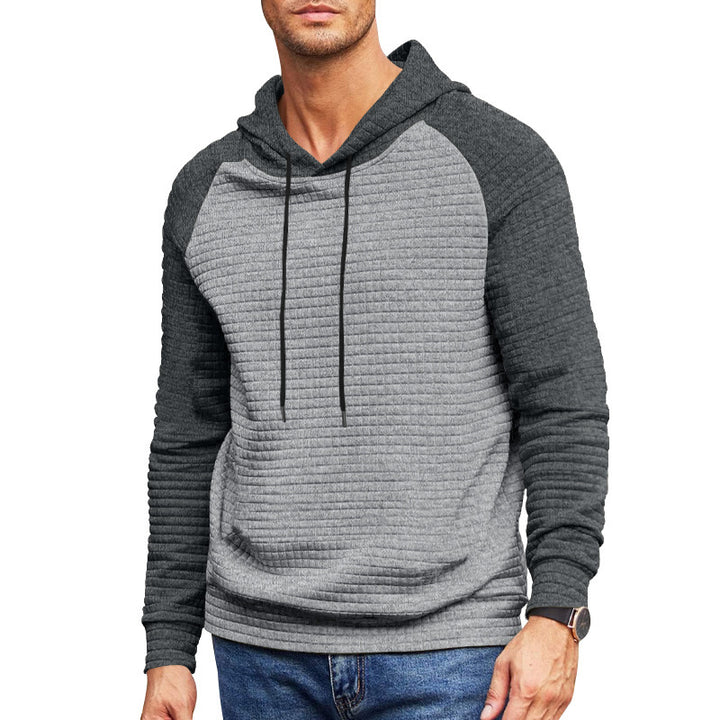 Men's textured hoodie with raglan sleeves and quilted structure Mune Fashion