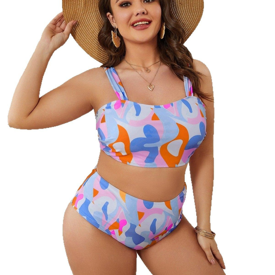 Women High-cut Bikini Set with Fashionable Pattern Mune Fashion