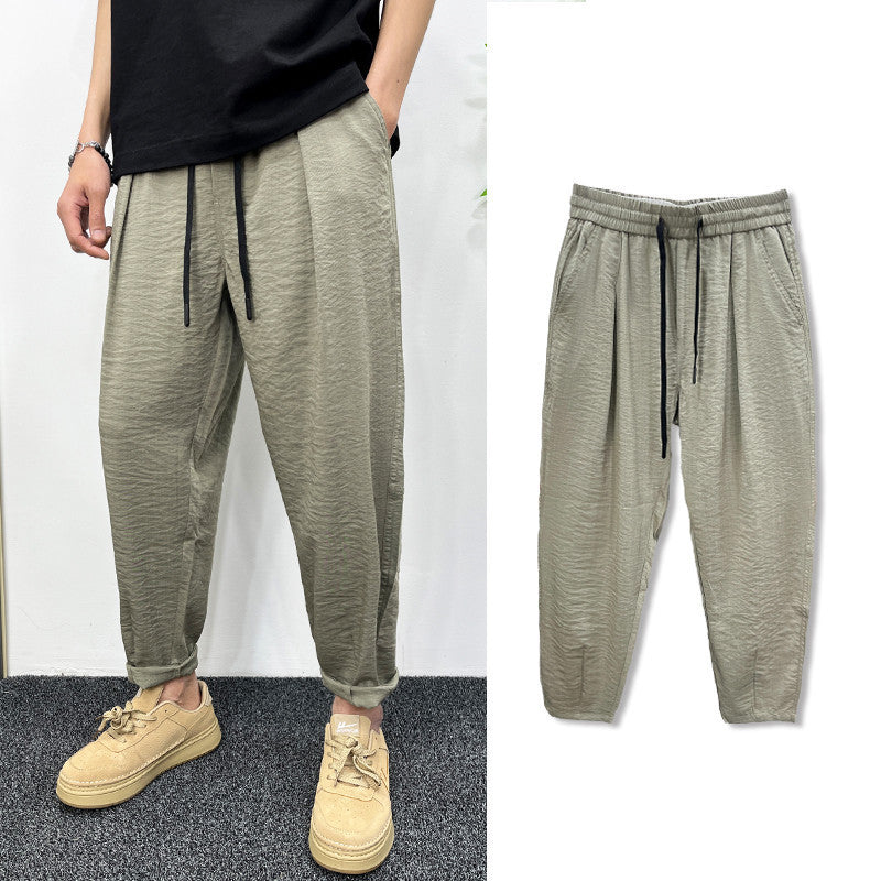 Men's Comfortable Casual Pants with Elastic Waistband Mune Fashion
