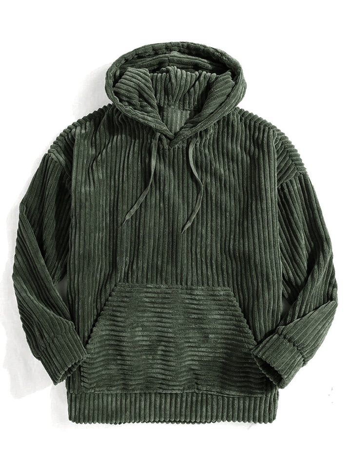 Unisex nano ribbed velvet hoodie with hoodie and kangaroo pocket Mune Fashion