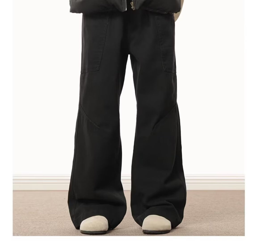 Women's Wide-Cut High-Waist Cargo Pants Mune Fashion