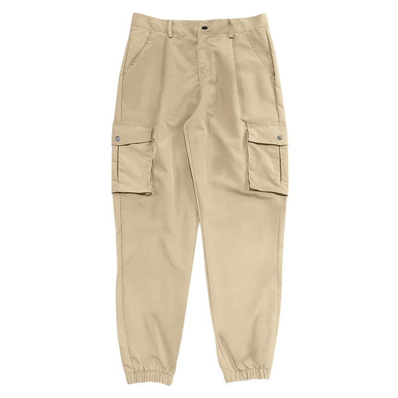 Men's tapered cargo pants in work look with patch pockets and elastic ankle cuffs Mune Fashion
