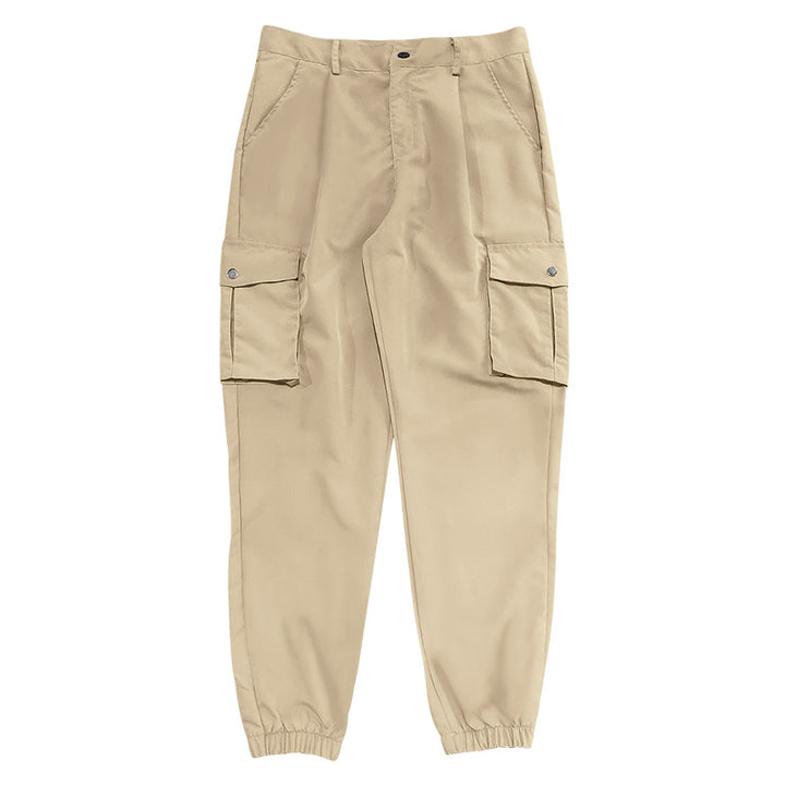 Men's tapered cargo pants in work look with patch pockets and elastic ankle cuffs Mune Fashion