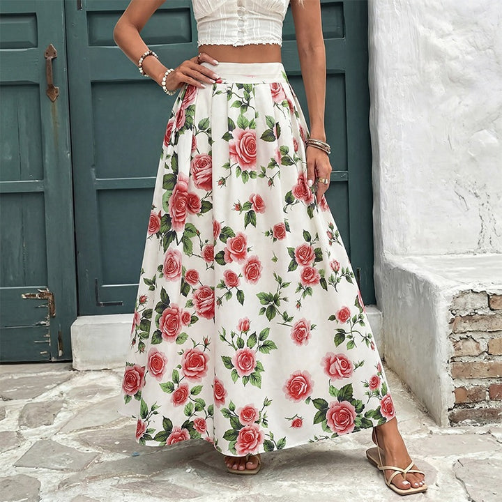 Ladies High-Quality Maxi Skirt with Floral Patterns Mune Fashion