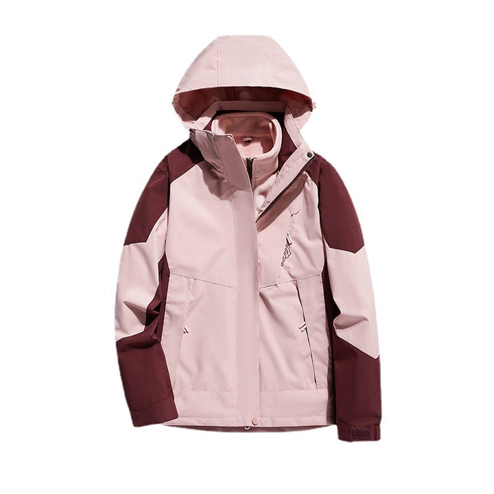 Women's two-layer softshell outdoor jacket with removable fleece inner layer and hood Mune Fashion