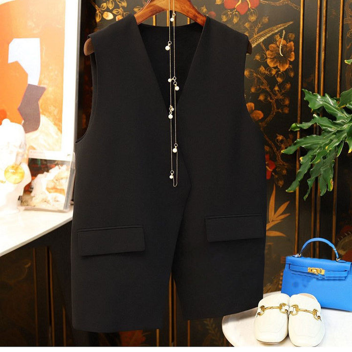 Ladies Stylish Sleeveless Blazer Vest Mune Fashion 1789269052
