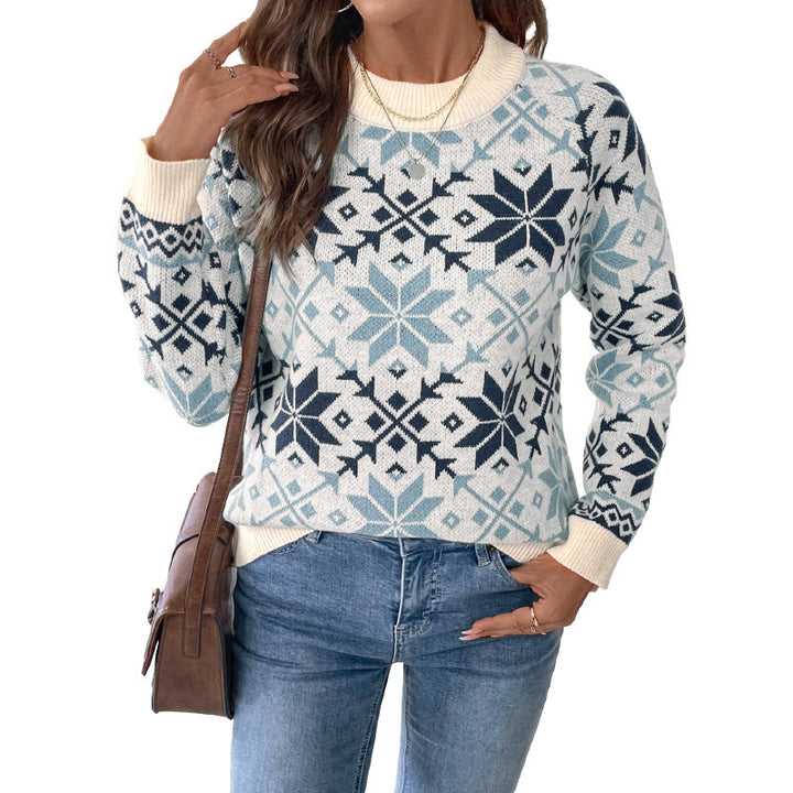 Women's Patterned Sweater Mune Fashion