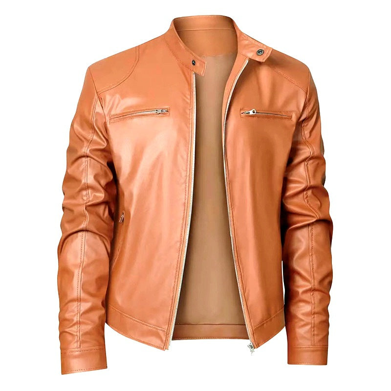 Men's Stylish Biker Leather Jacket Mune Fashion