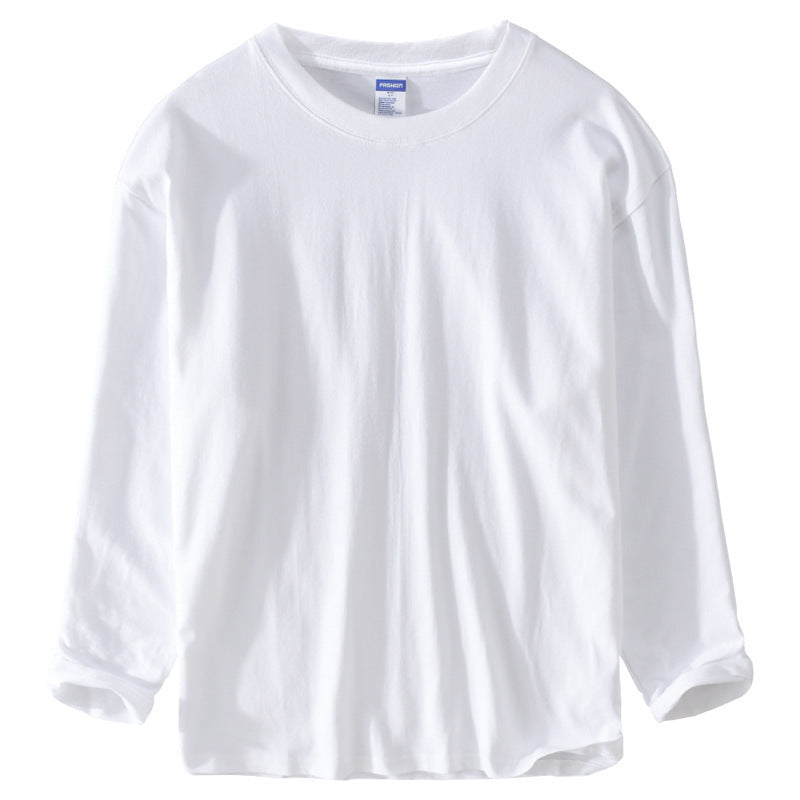 Unisex Long Sleeve Premium Basics Long Sleeve Shirt made of Cotton Blend with Round Neck Mune Fashion